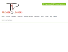 Tablet Screenshot of premieronelenders.com